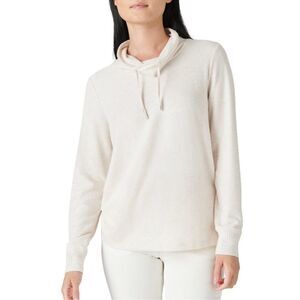 Lucky Brand XXL Cream Cloud Soft Knit Funnel Neck Relaxed Pullover Sweater